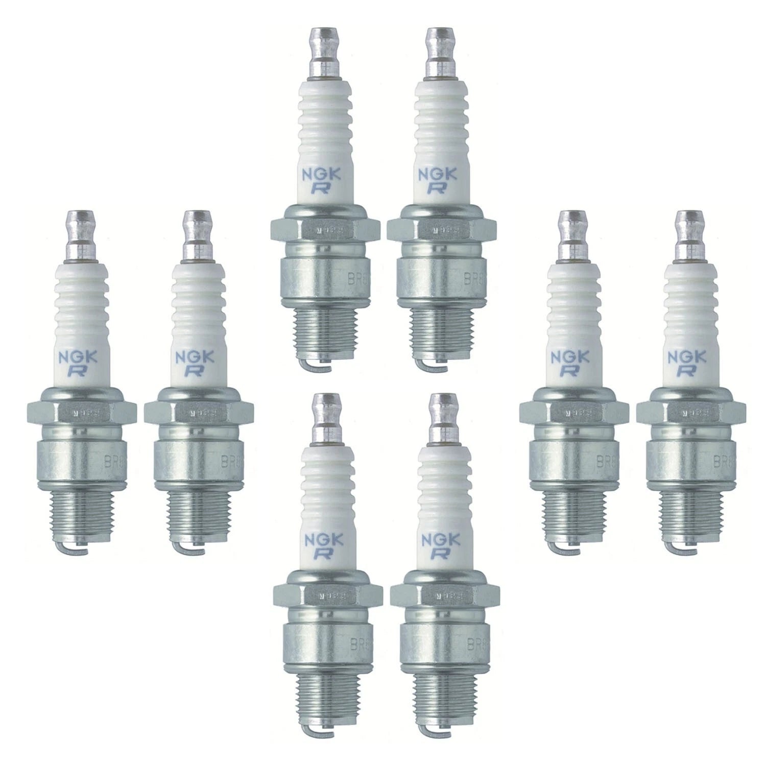 Set of 8 NGK Spark Plugs (Gap 0.024) for Chevrolet Corvair VW Beetle Transporter