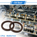 2X Oil Seal Rotary Shaft Seal FKM Rubber 48x62x7mm for Various Models