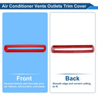 2X Air Condition Outlet Vent Trim Cover Frame for Dodge Challenger (2015–2023) Red