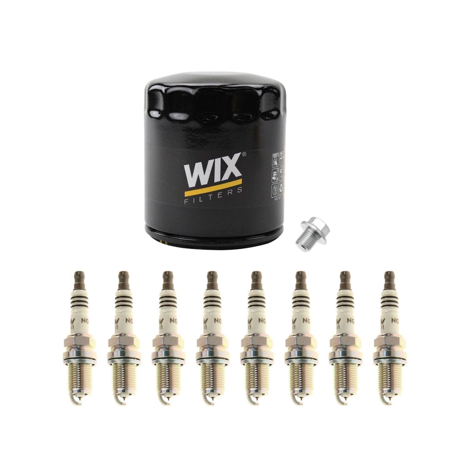 Wix Engine Oil Filter & NGK 8 Iridium IX Spark Plugs for 4Runner Tundra (2000–2023)