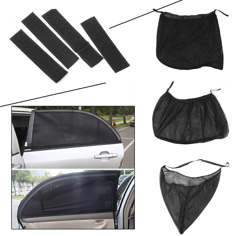 2X Car Window Net Door Mesh Sun Visors for Universal Fit