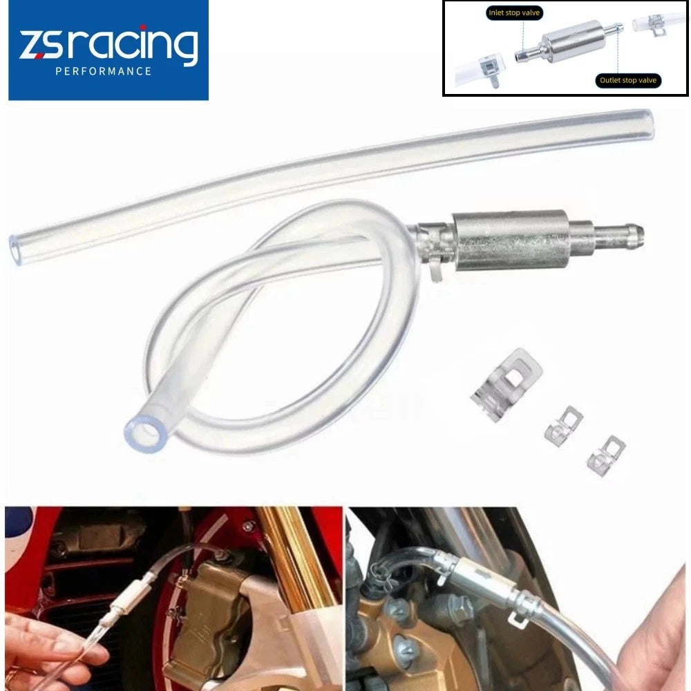 Brake Bleeder Hose Kit for Car Motorcycle (One Way Check Valve)