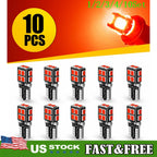 Set of 10 Red LED Parking Light Bulbs for Various Vehicles