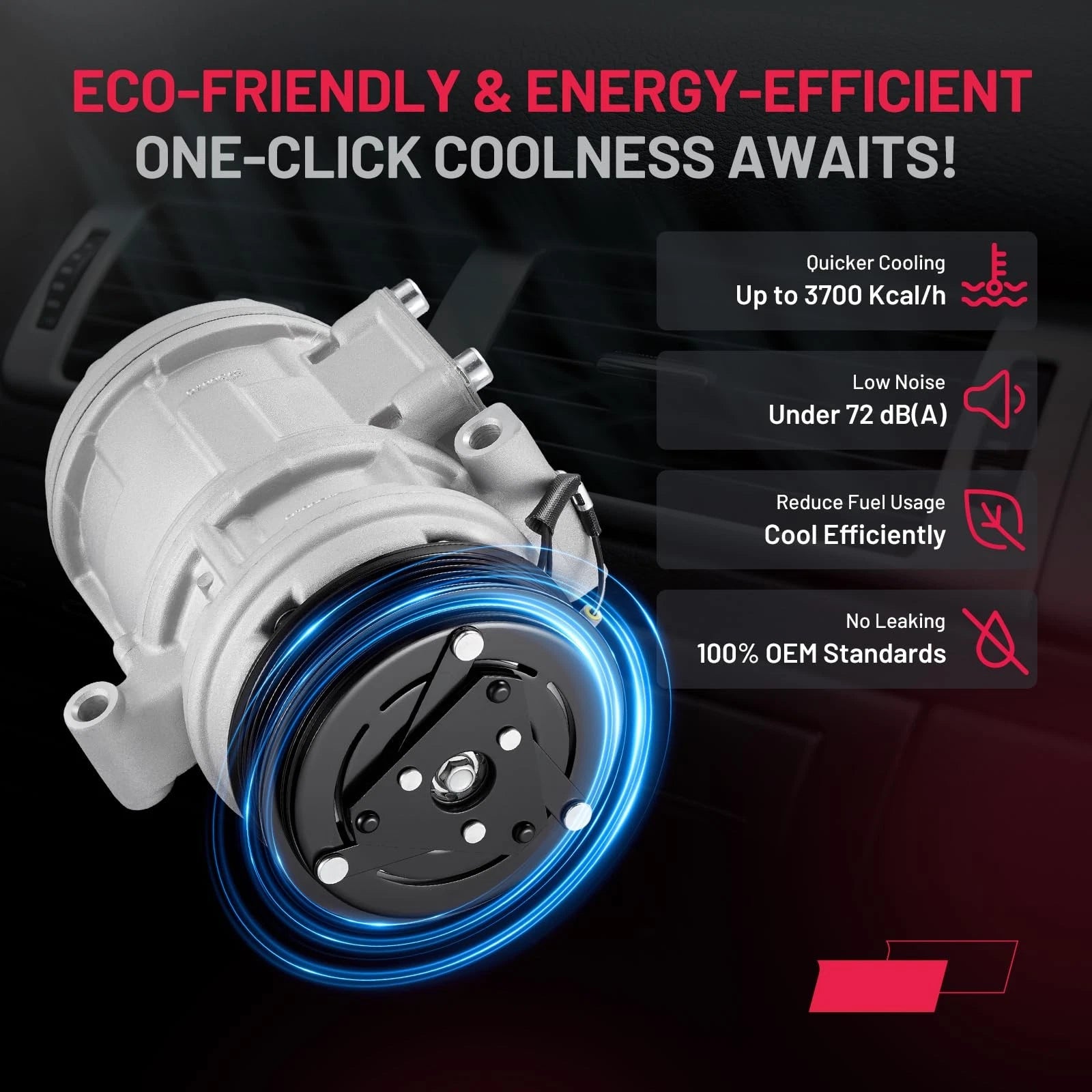 AC Compressor for Lexus LX470, Toyota Land Cruiser 4.7L (1998–2007)