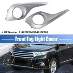 1 Pair Fog Light Grille Cover No. 814820E080/814810E060 for Toyota Highlander (2014–2019)