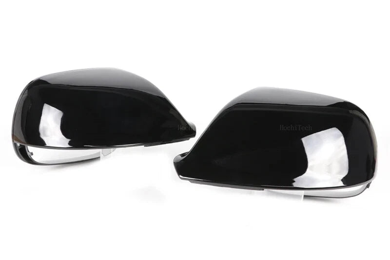 2X Gloss Black Side Mirror Cap Covers for Audi Q5 8R (2009–2017) with Lane Assist