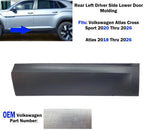 Left Rear Lower Door Molding for Volkswagen Atlas Cross Sport (2018–2026) 3CN854949F9B9