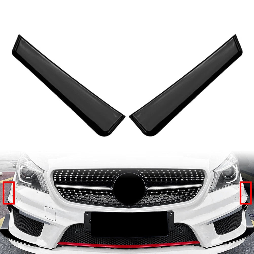 Glossy Black Front Bumper Side Spoiler for Benz CLA Class C117 (2013–2016)