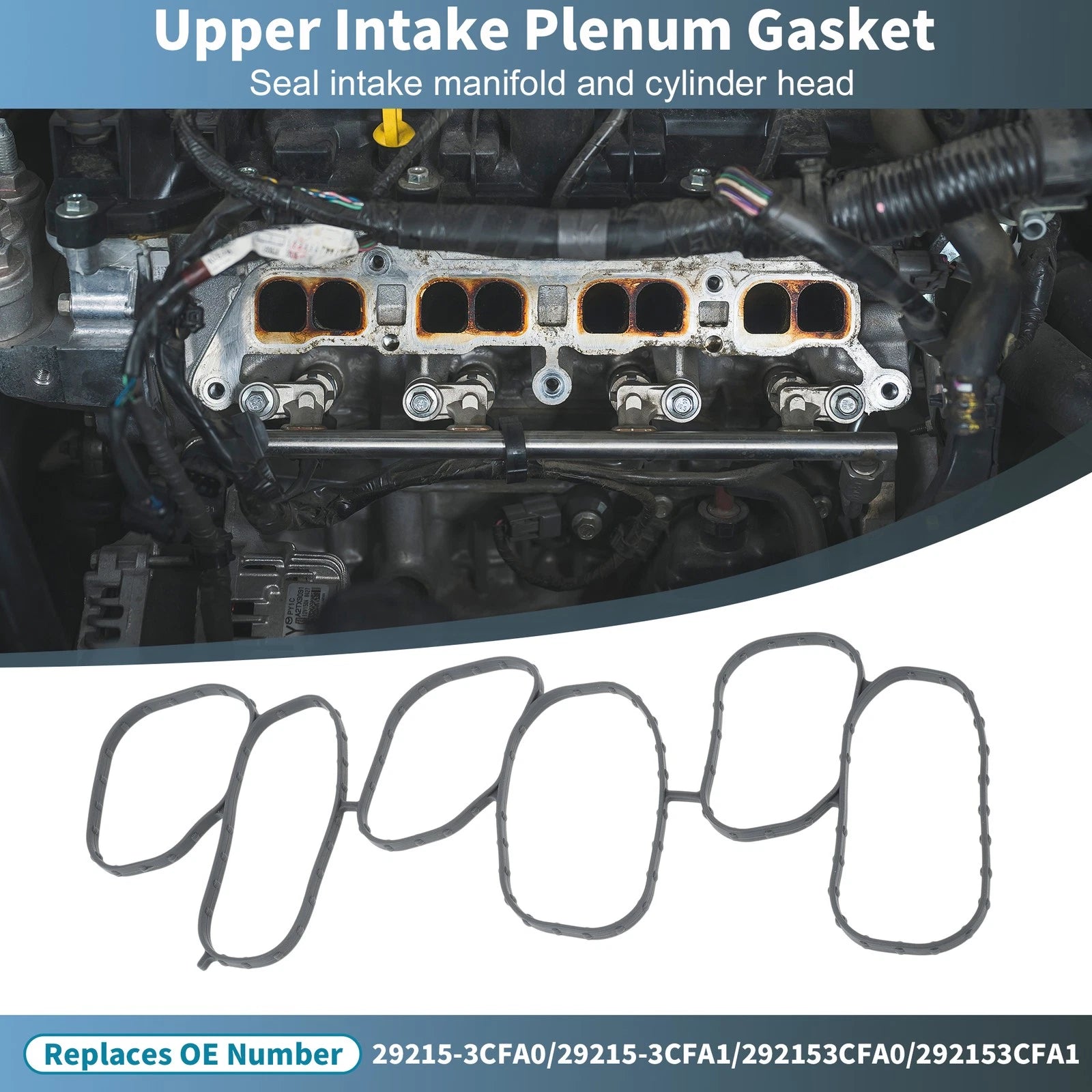 Upper Intake Plenum Gasket for Hyundai Santa Fe (2013–2018) Replaces 292153CFA0