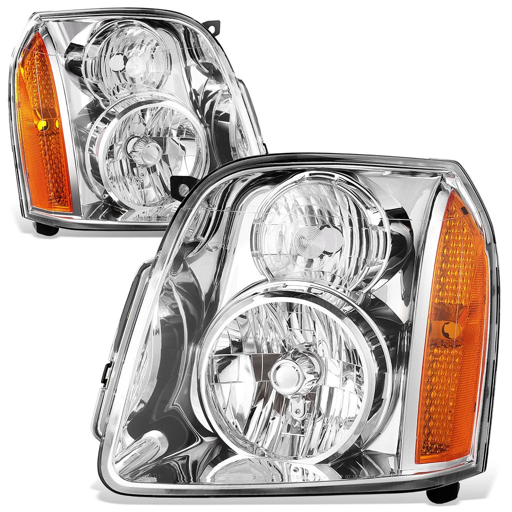 Factory Style Chrome Housing Amber Corner Headlights for GMC Yukon XL 1500 (2007–2014)