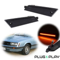 2X Smoke Amber LED Front Side Marker Lights for Ford Mustang (1979–1986)