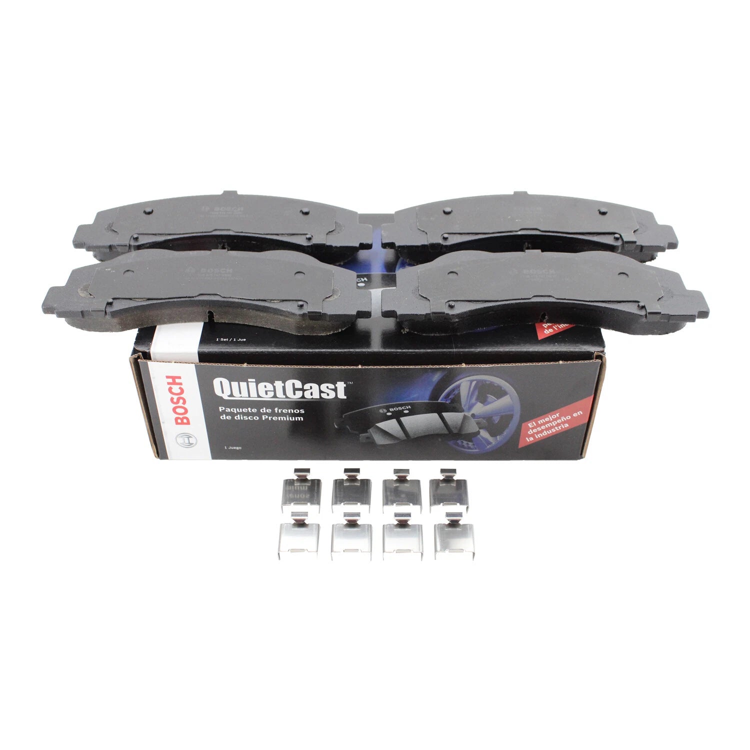 Set of 4 Bosch QuietCast Front Disc Brake Pads for Ford Lincoln