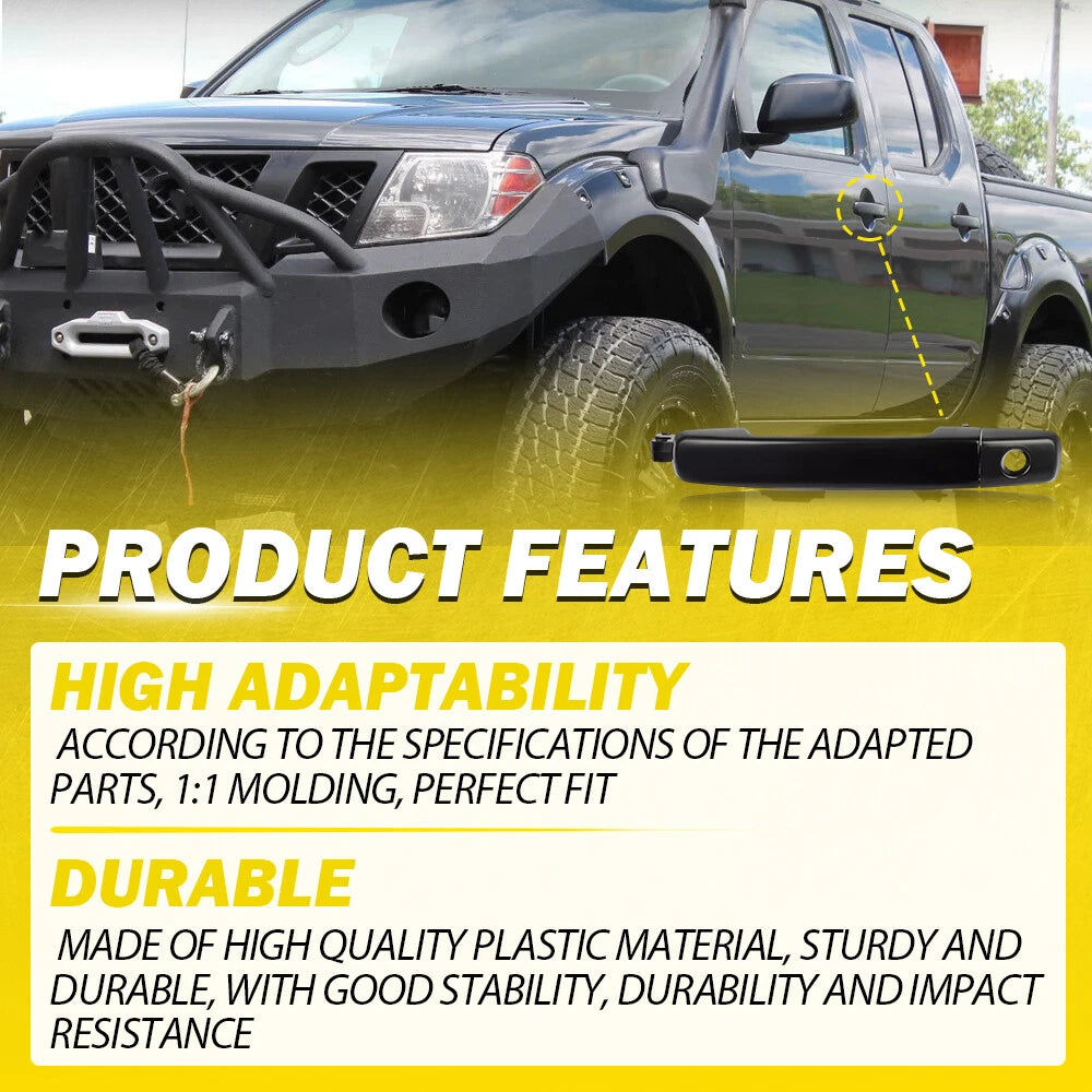 Front Left Door Handle for Nissan Frontier (2005–2015) Textured Black Plastic
