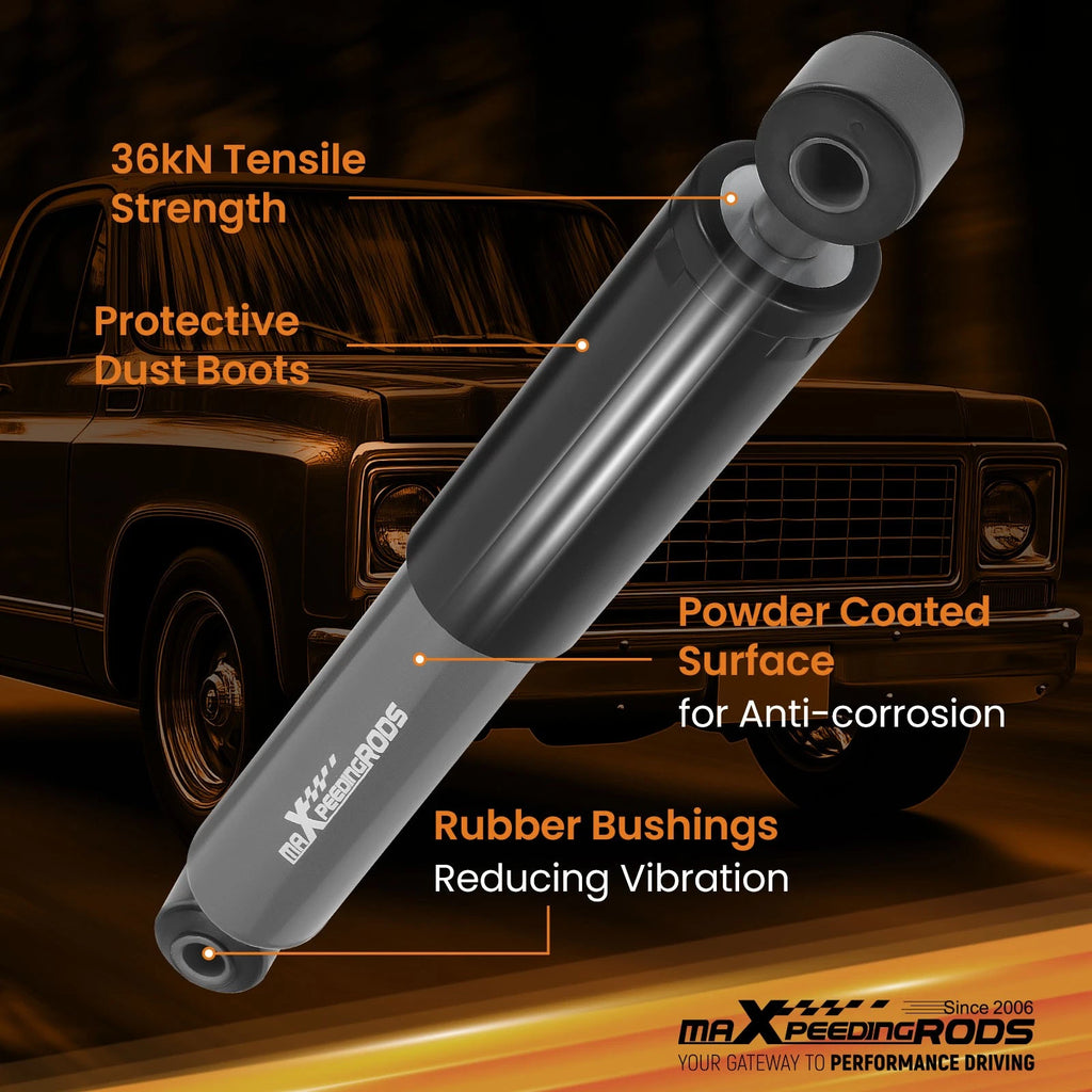 Shocks Kit for Chevy GMC C10 (1973–1987) 2-5" Front & 4-7" Rear Drop