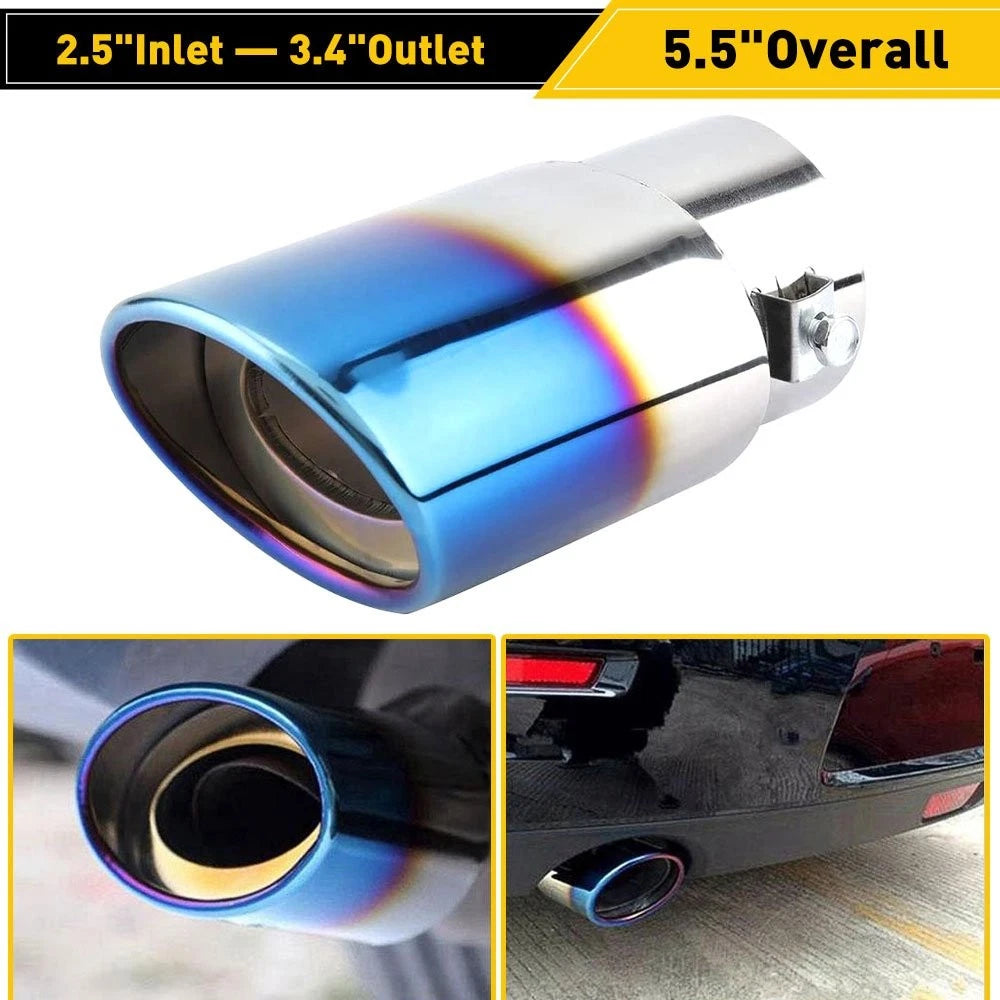 2.5'' Inlet Stainless Steel Exhaust Tip for Universal Cars