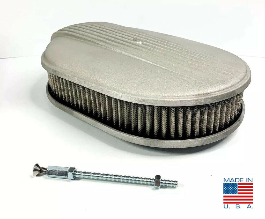 Oval Air Cleaner 12 Inch Finned Replacement for Universal Hot Rod (1960–2025)