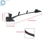 Spoiler Lip for Chevrolet Corvette C8 (2020-2025) Gloss Black High Wing Style