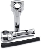 Chrome 6" Risers 1.25" Handlebar Top Clamps for Harley Touring (2014–2023)