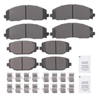 Front & Rear Brake Pads Kit for Dodge Grand Caravan/Journey (2012–2020) P1589 P1596