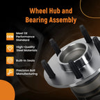 2pc Rear Wheel Bearing Hub for Chevrolet Malibu (2013–2023)