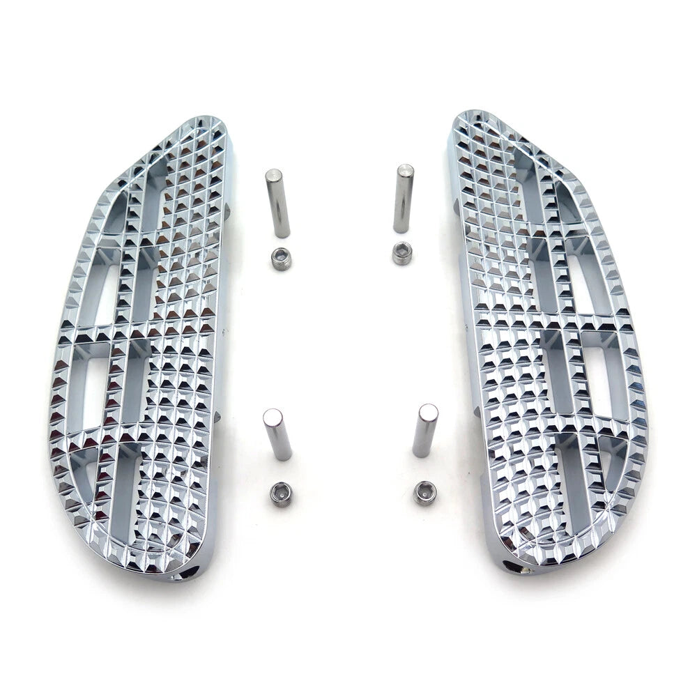 Chrome Leaf Dominator Passenger Floorboard Knob for Harley Touring (1993–2008)