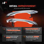 2X Front Exterior Door Handle with Keyhole for Kia Sedona (2015–2021)
