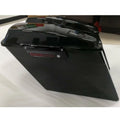 4" Vivid Black Left Side Extended Saddlebags for Harley (1993–2013)