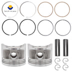2 Pcs Crankshaft Engine Piston for Yamaha XV750 (1981–1983, 1988–1997)