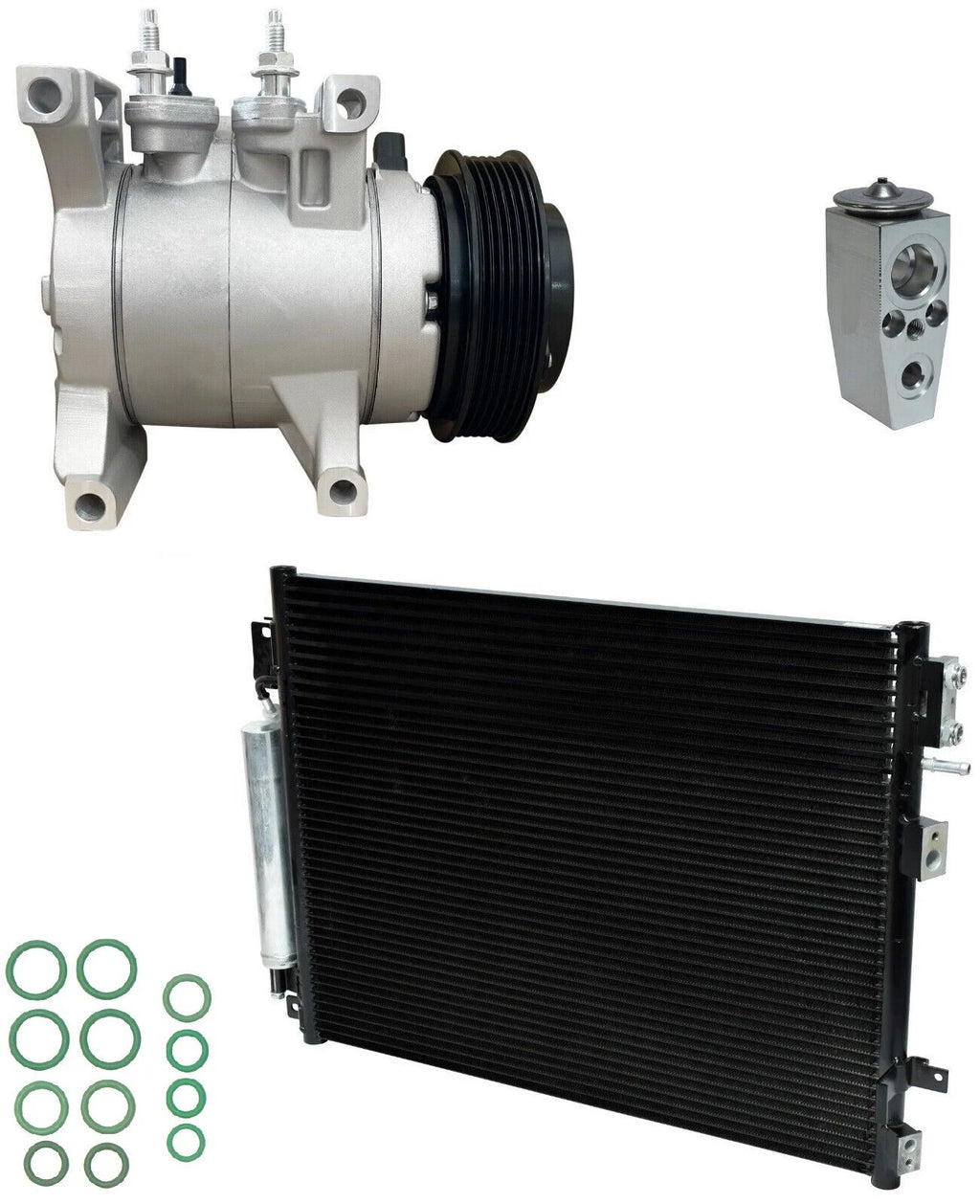 A C Compressor W Condenser Kit Replacement for Dodge Challenger (2013–2013)