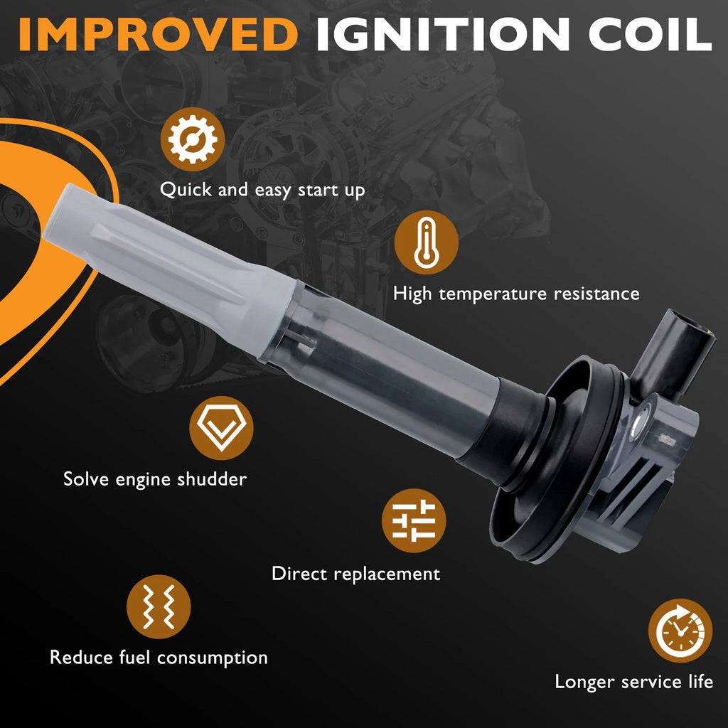 Set of 8 UF622 Ignition Coils for Ford F-150 Lobo Mustang 5.0L V8 (2011–2016)