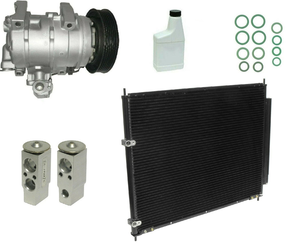 AC Compressor Kit Replacement with Condenser for Toyota Hilux (2005-2015)