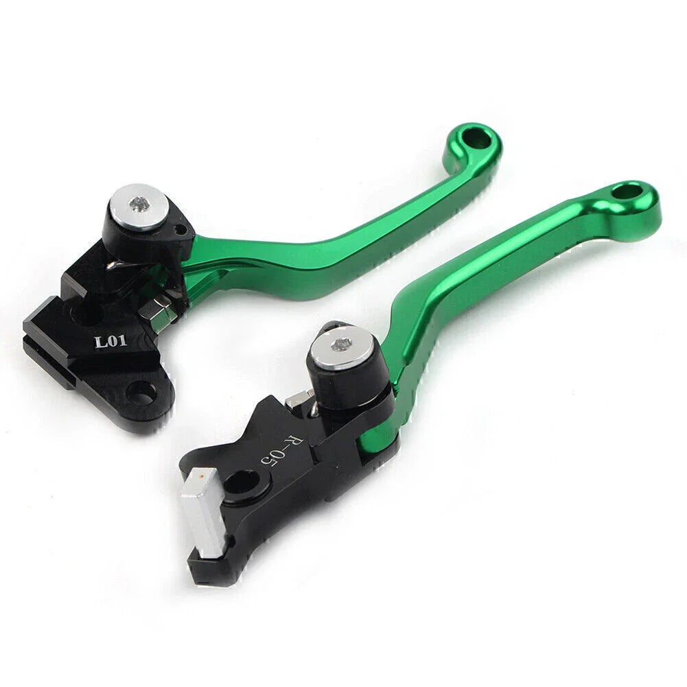 Green CNC Pivot Brake Clutch Levers for Honda XR250 XR400 (1995-2007)