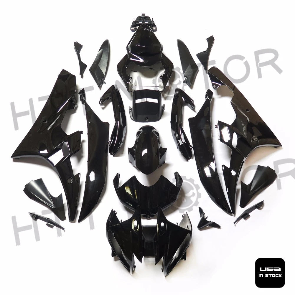 Gloss Black Injection Fairing Kit for Yamaha YZF R6 (2006–2007)