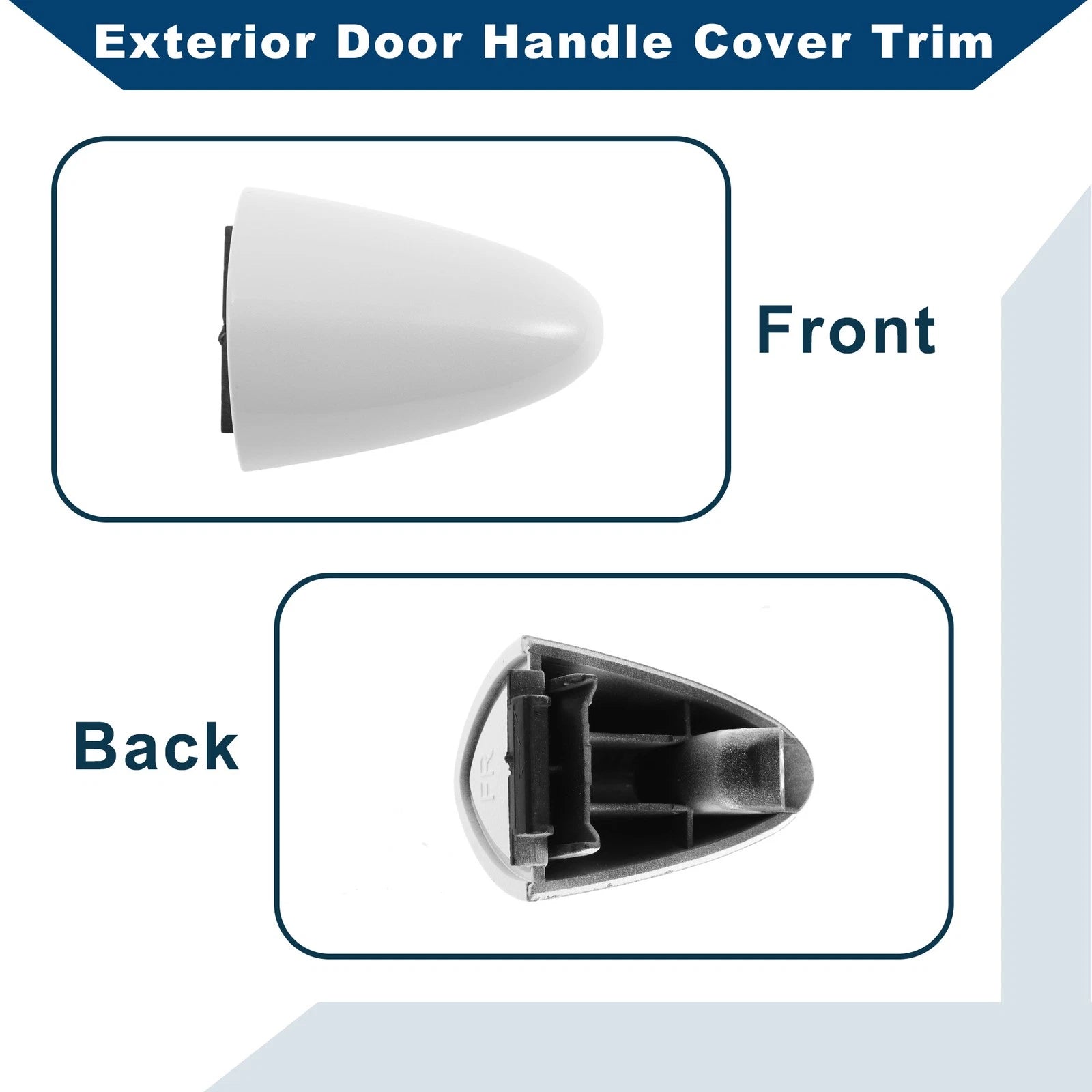 Exterior Door Handle Cover Trim for Kia Optima (2011–2016) White ABS