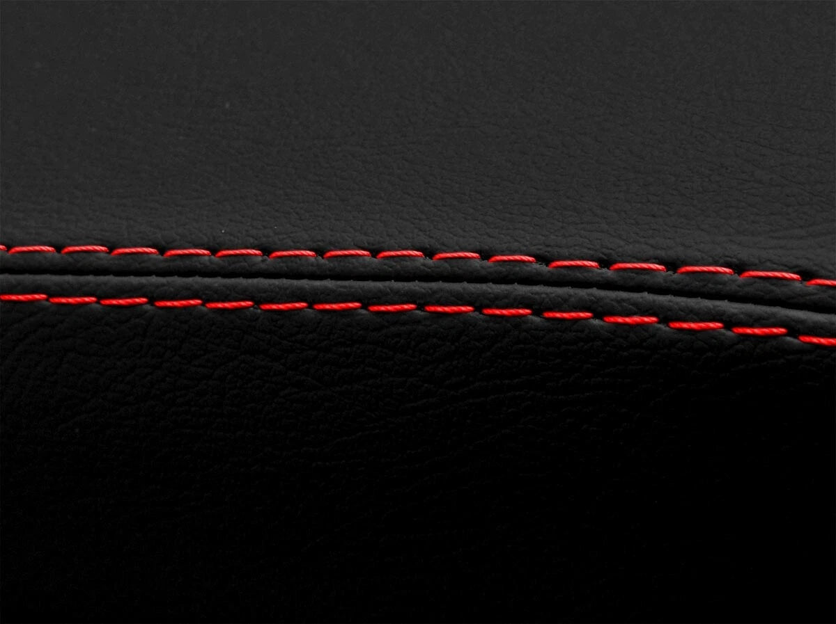 Front Armrest Door Panel Cover Leather for VW Jetta (2011–2014) Red Stitch