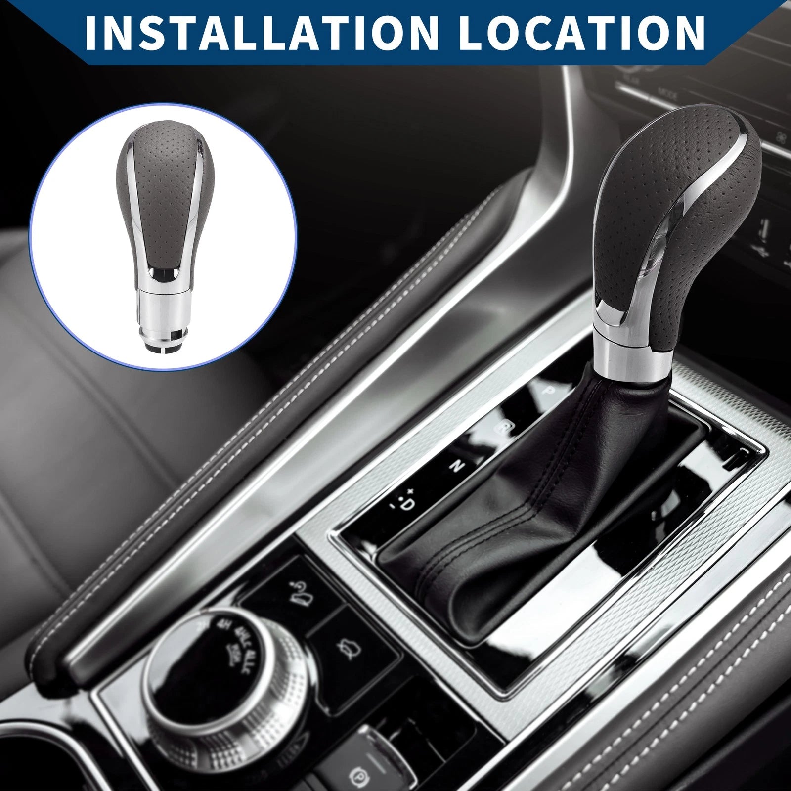 Automatic Gear Shifter Knob for Opel Insignia (2009–2013) Faux Leather Brown