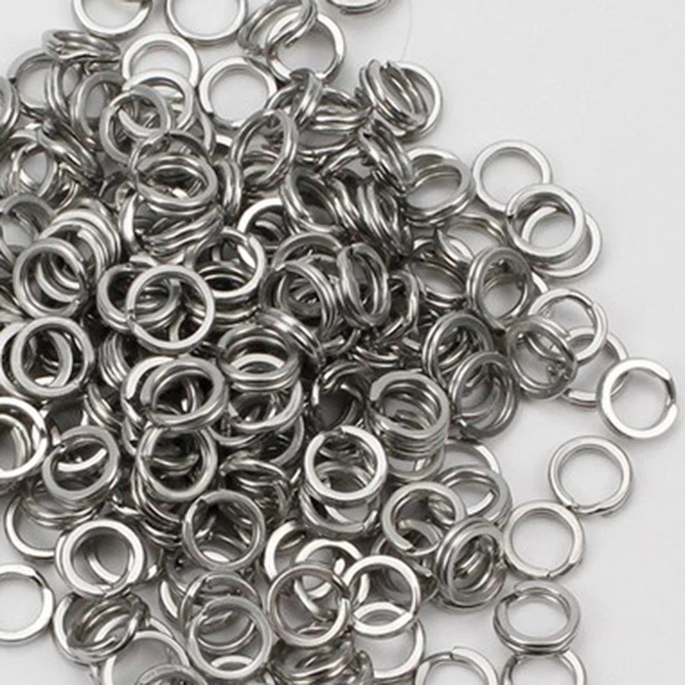 Set of 4 Split Ring Hook Swivels for Terminal Tackle (304 Stainless Steel)