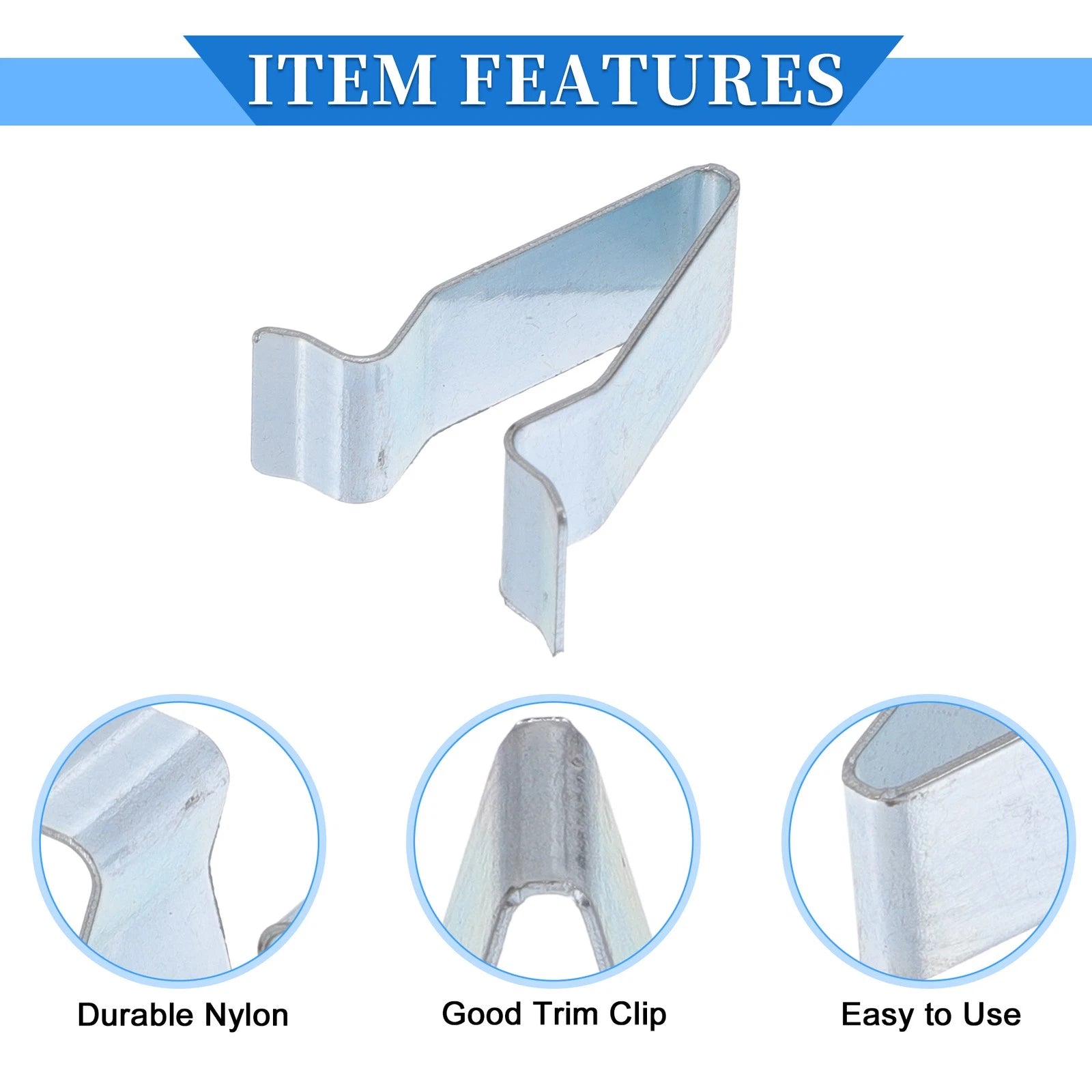 6X Liftgate Door Panel Trim Retainer Clip for Audi A3 (2006–2013) Silver Tone