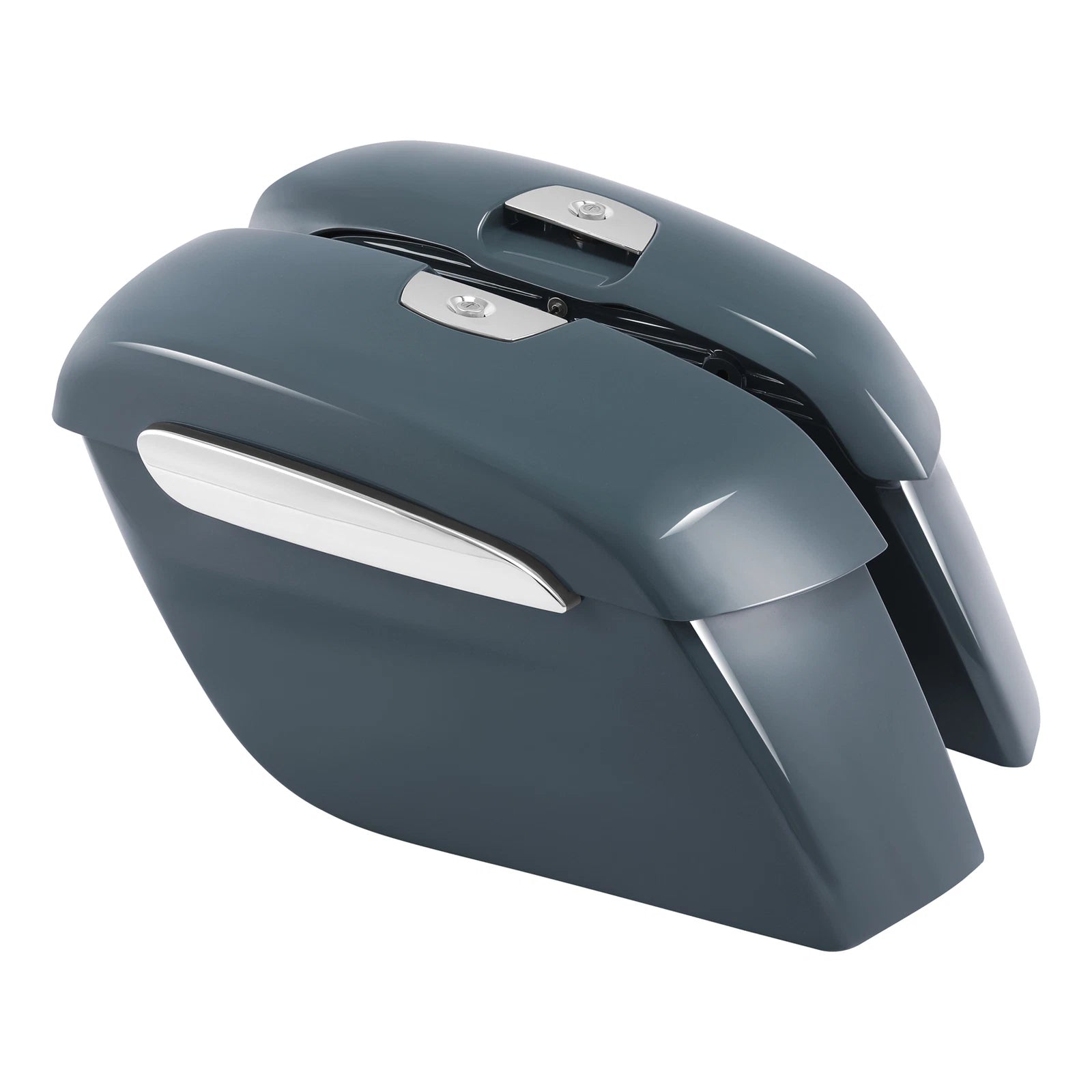 Hard Saddlebags for Indian Challenger (2020–2025) Stealth Gray Azure