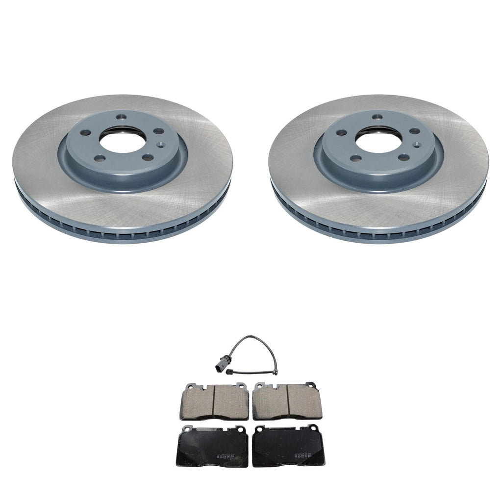 Front Rotors & Akebono EURO Ceramic Brake Pads Kit for Audi Q5 (2013)
