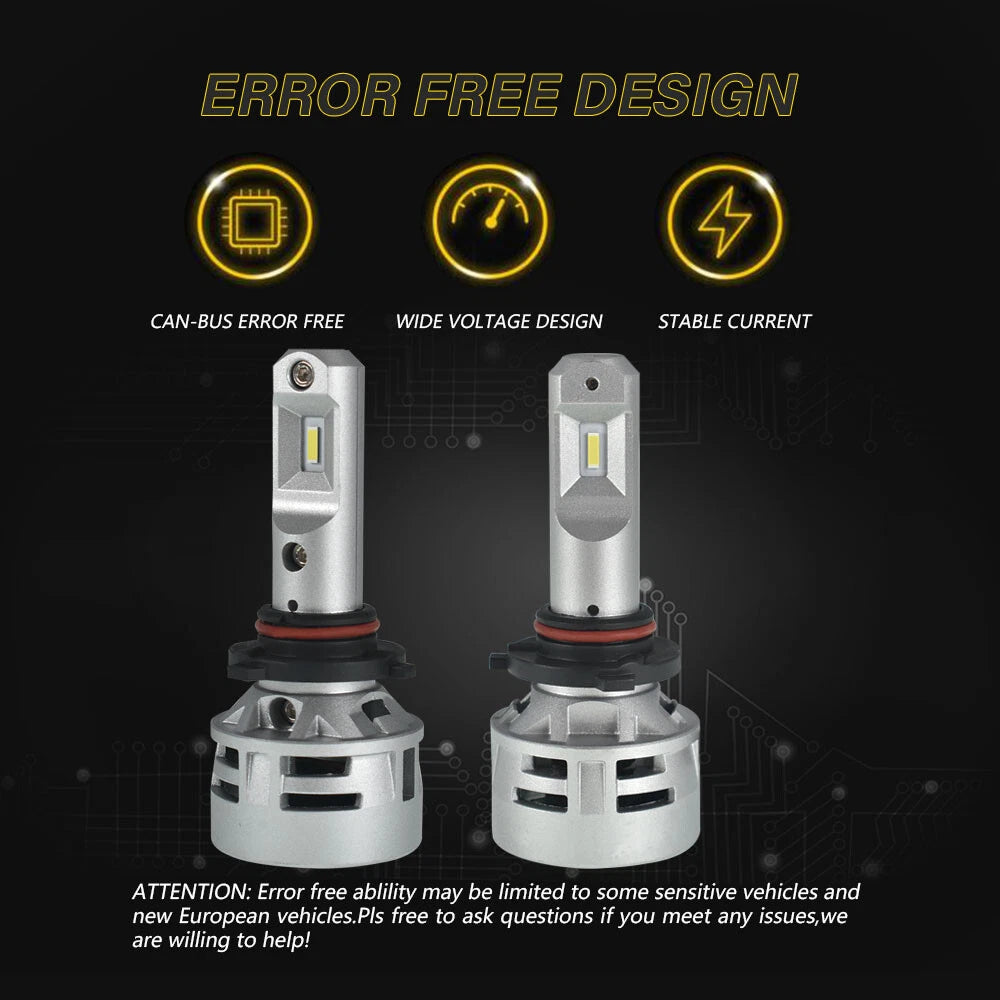 2X 9005 HB3 LED Headlight Bulbs for