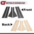 6 Pcs Door Pillar Window Trim for Nissan Rogue (2021–2023) Carbon Fiber