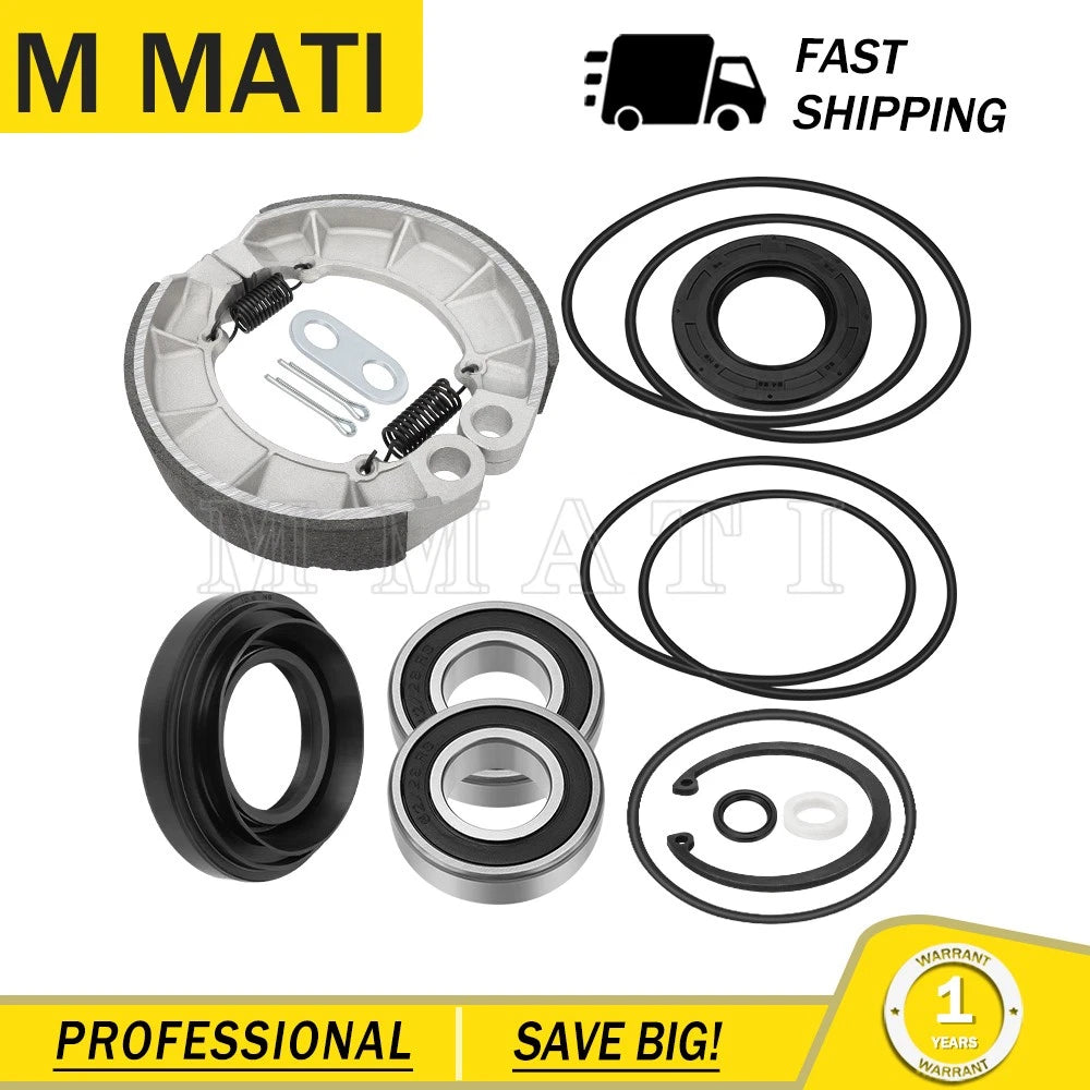 Rear Brake Drum Bearing Seals Kit & Shoes for Honda Foreman Rubicon 500 (2001–2014)