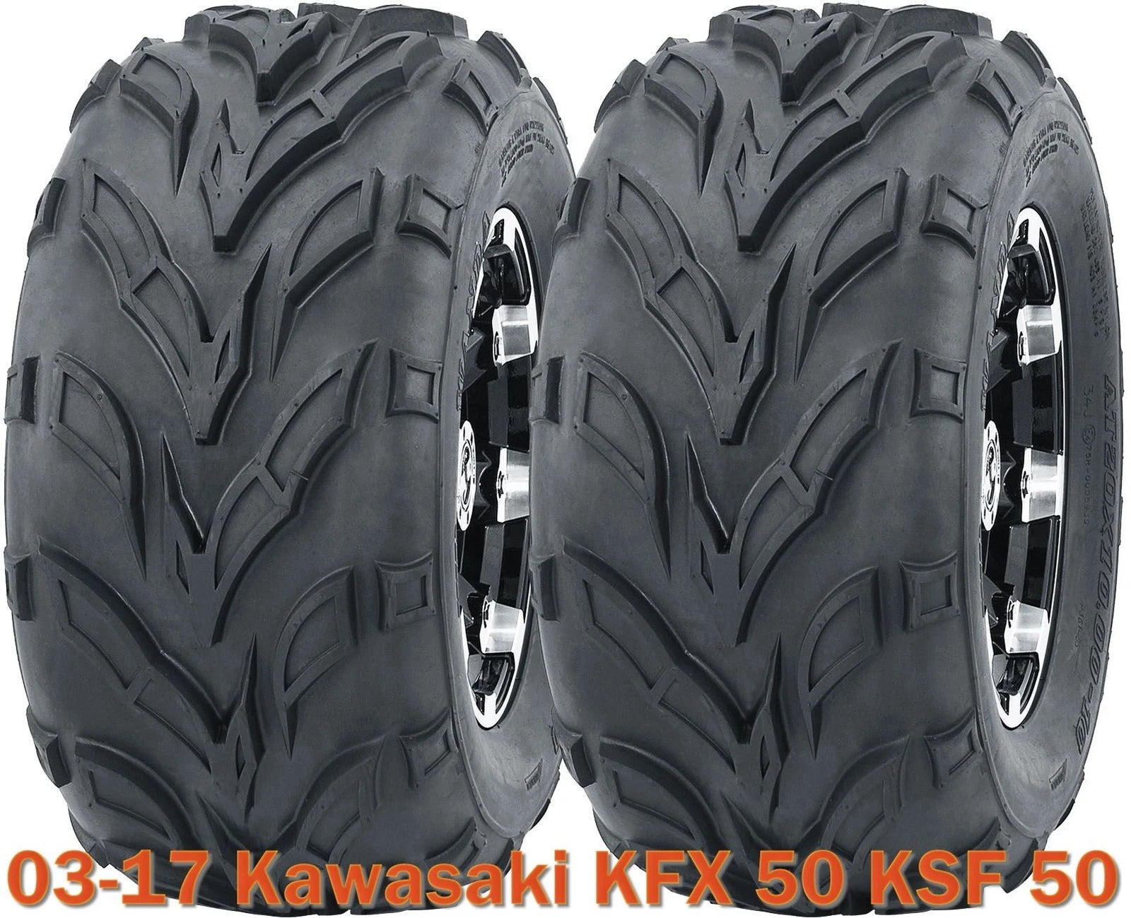 Set of 2 WANDA 16x8-7 ATV Tires for Kawasaki KFX 50 (2003–2017)