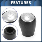 6 Speed Gear Shift Knob for Nissan Juke (2011–2013) Plastic Black Silver Tone