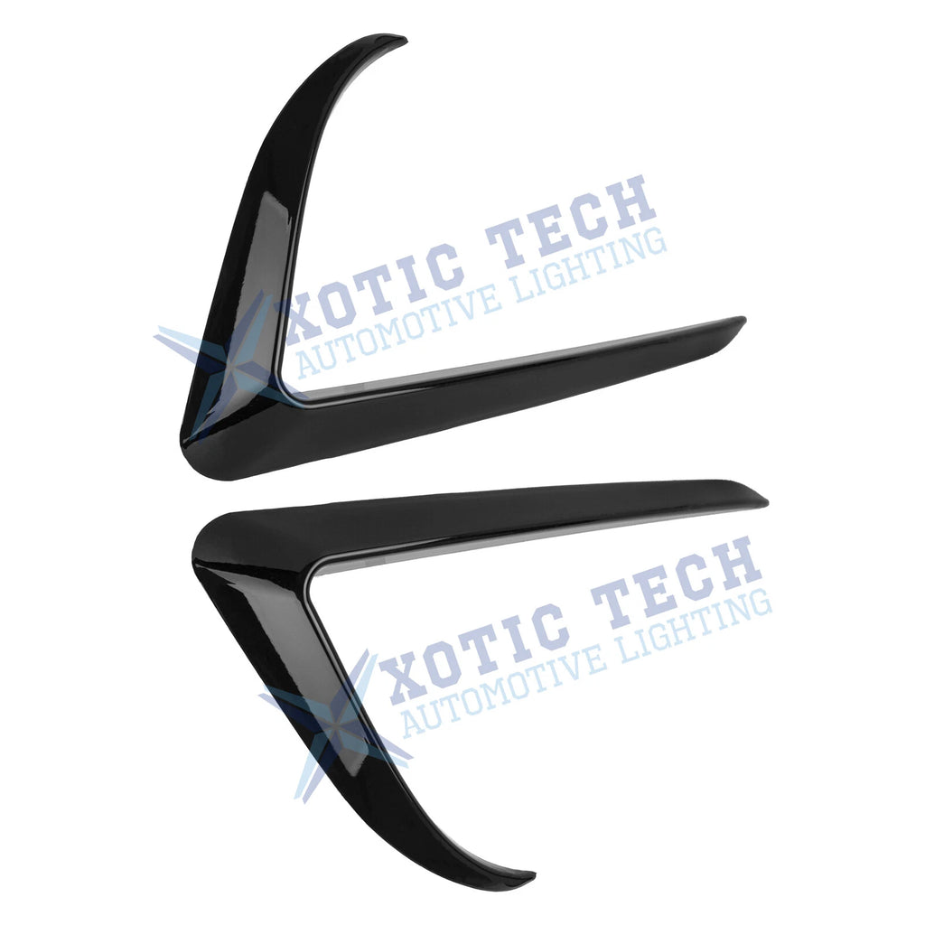 Black Front Fog Light Eyebrow Trim Spoiler Cover for Tesla Model 3 (2017-2023)