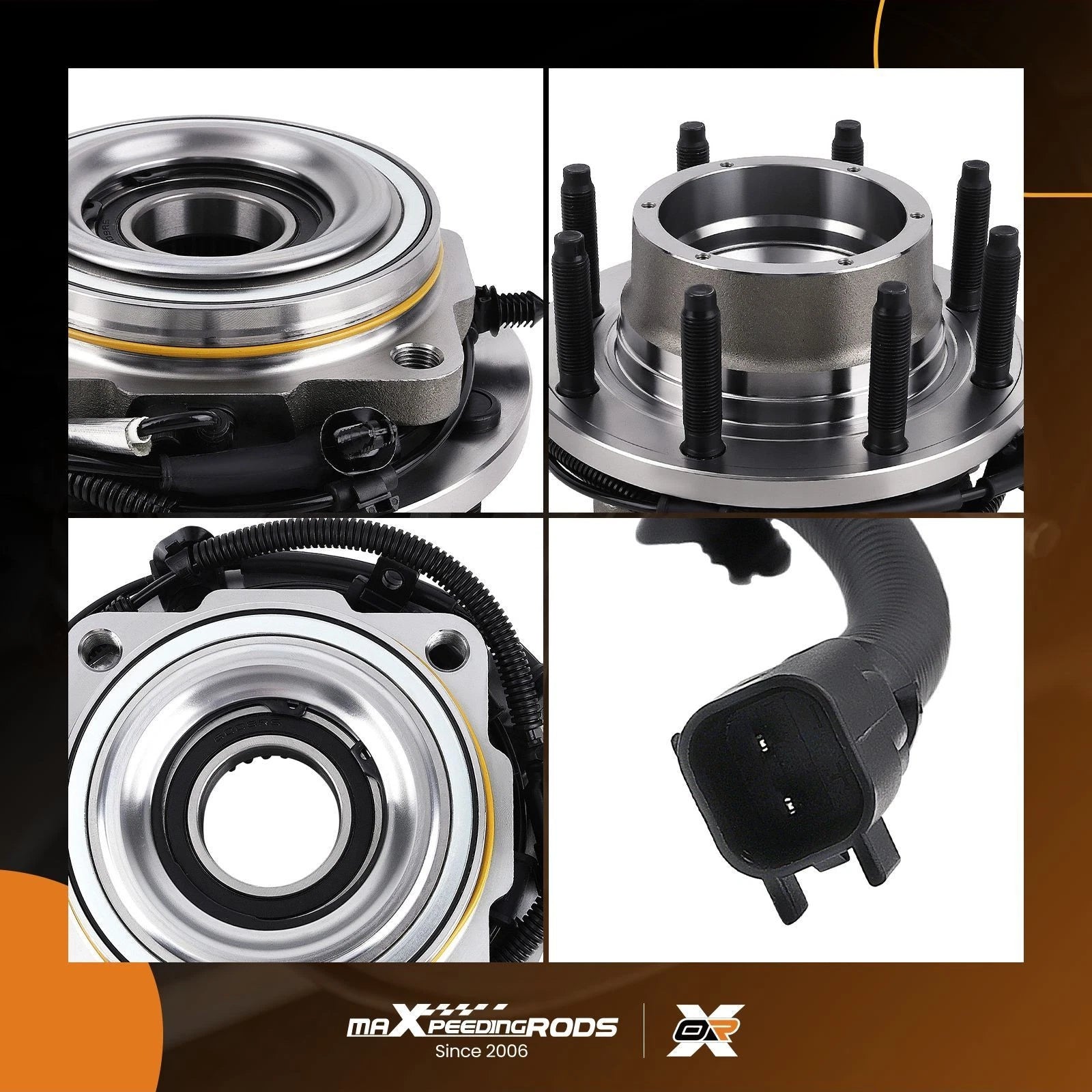Front Wheel Hub Assembly Pair for Ford F-250 F-350 Super Duty 4WD (2017–2022)