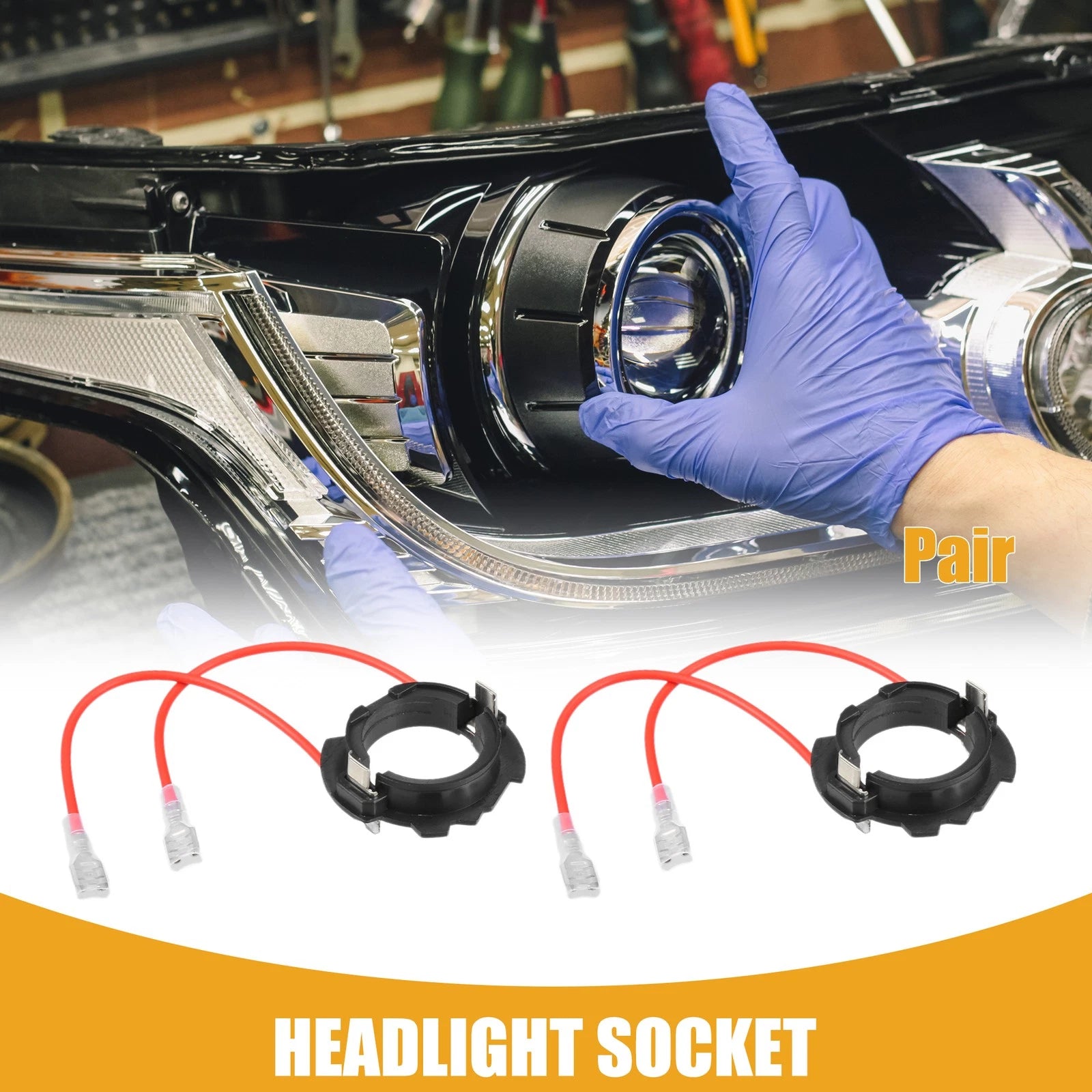 1 Pair LED Headlight Retainer Holder for Volkswagen H7 