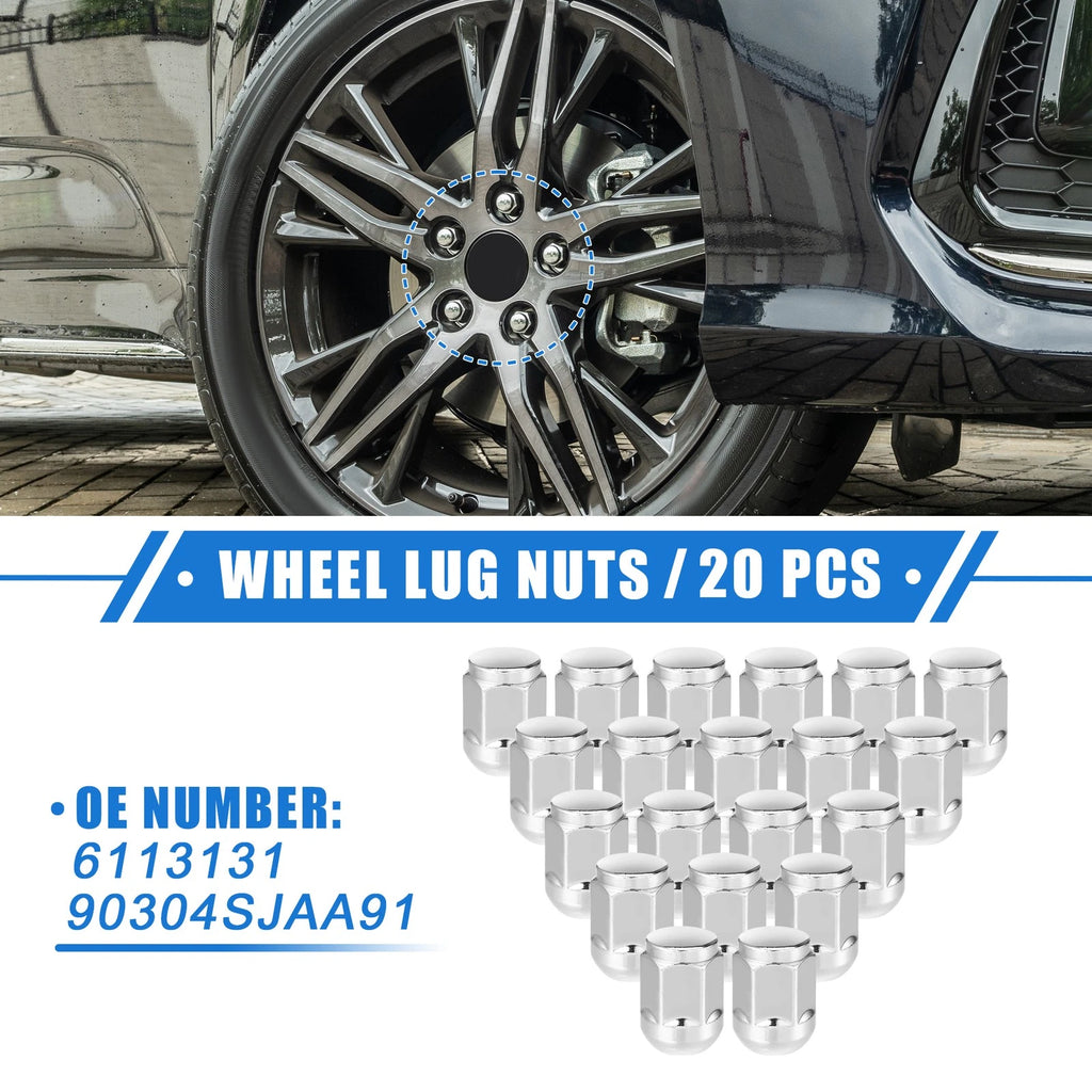 20 Pcs M14 x 1.5 Wheel Lug Nuts for Honda Civic (2017–2021) No. 90304SJAA91