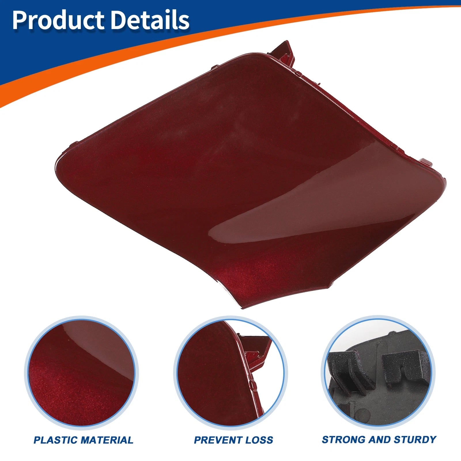 Tow Hook Cover for Mercedes-Benz CLS W218 (2012–2018) No.A2188850626 Red